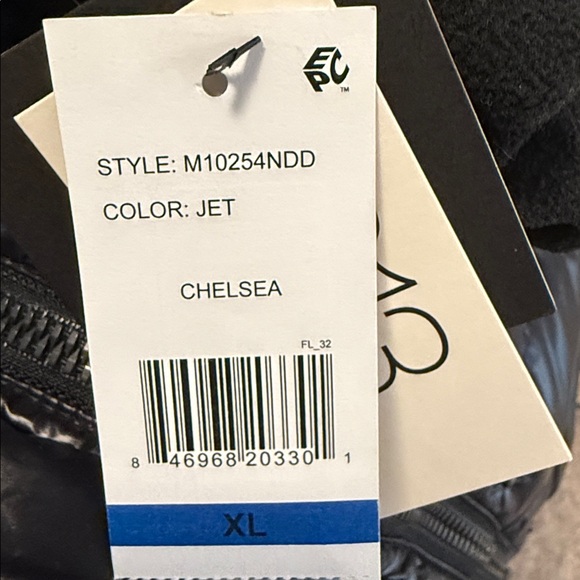 S13 NEW YORK ~ XL Chelsea High-Shine Faux-Fur-Trim Hooded Down Puffer Coat - Picture 10 of 12